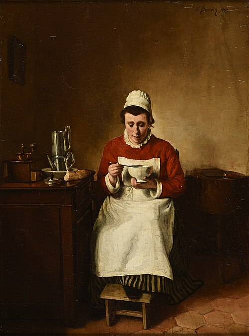 Le déjeuner ou le bol de café, 1879, François Bonvin