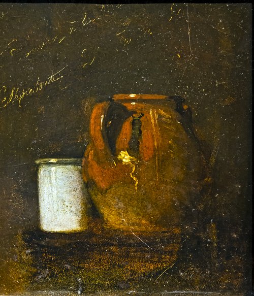 Nature morte, deux pots en terre vernissée, 1887, François Bonvin