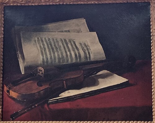 Nature morte au violon, 1869, François Bonvin