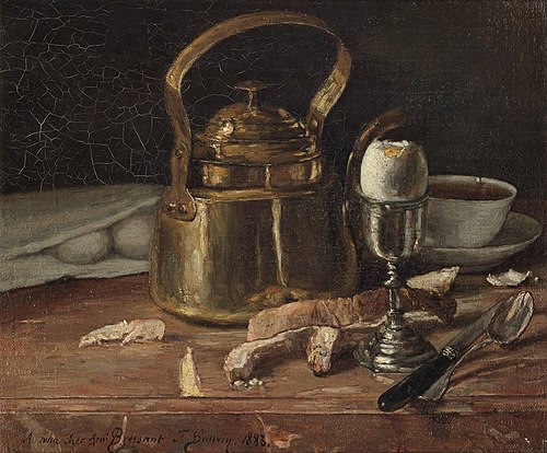 Still Life With Brass Kettle, 1883, François Bonvin