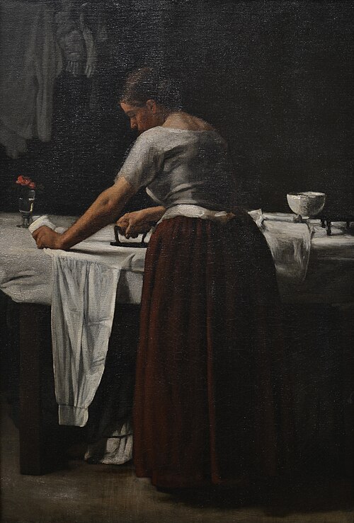 Femme faisant du repassage, 1858, François Bonvin