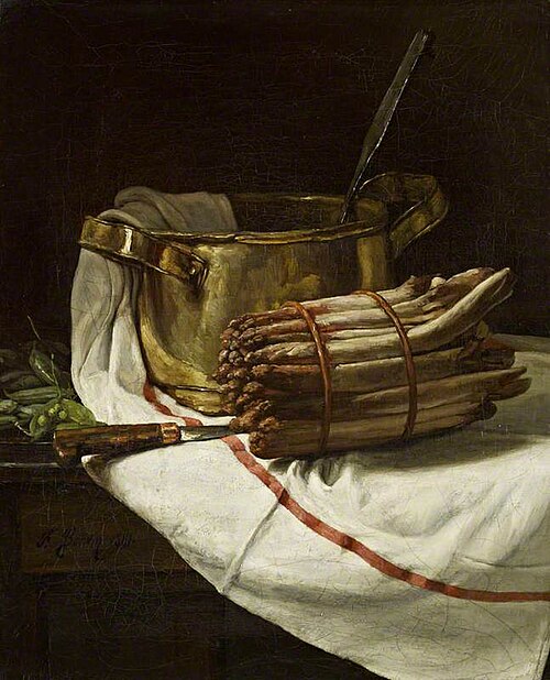 Still-life with Asparagus, 1881, François Bonvin