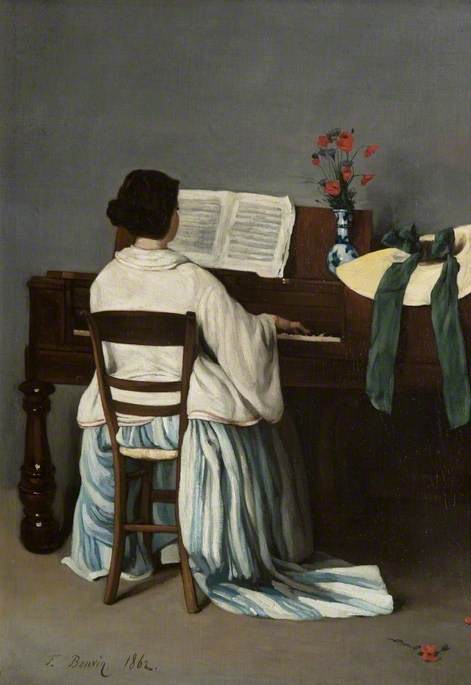 Woman at a Spinet, 1862, François Bonvin