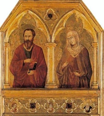 Saints Matthias and Elizabeth of Hungary (?), 1325, Ugolino di Nerio