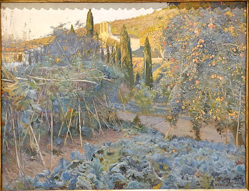 El huerto y la ermita (The Orchard and the Shrine), 1896, Joaquim Mir