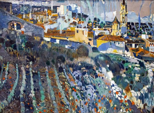 Village en terrasse, 1909, Joaquim Mir