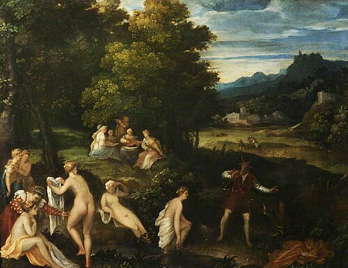 Diana and Actaeon, 1550, Lambert Sustris