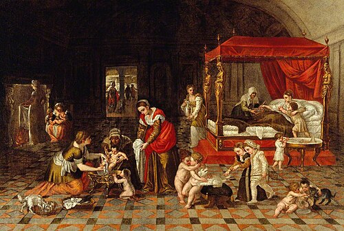 The Birth of a Baby, , Lambert Sustris