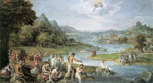 The baptism of Christ, 1552, Lambert Sustris