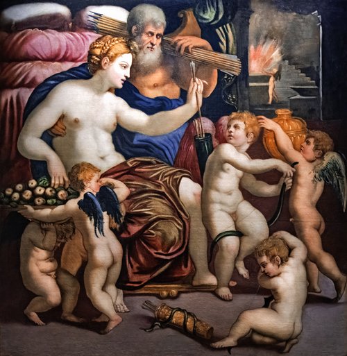 Volcan et Vénus armant l'Amour, 1550, Lambert Sustris