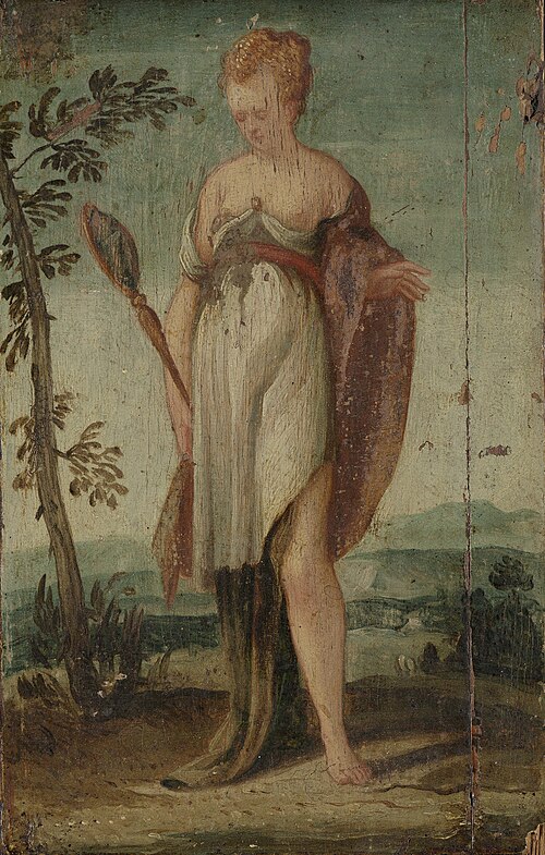 Woman with Mirror, 1550, Lambert Sustris