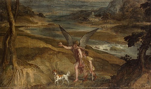 Tobias und der Erzengel Raphael auf Wanderschaft, , Lambert Sustris