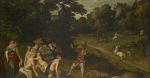 Diana and Actaeon, 1549, Lambert Sustris