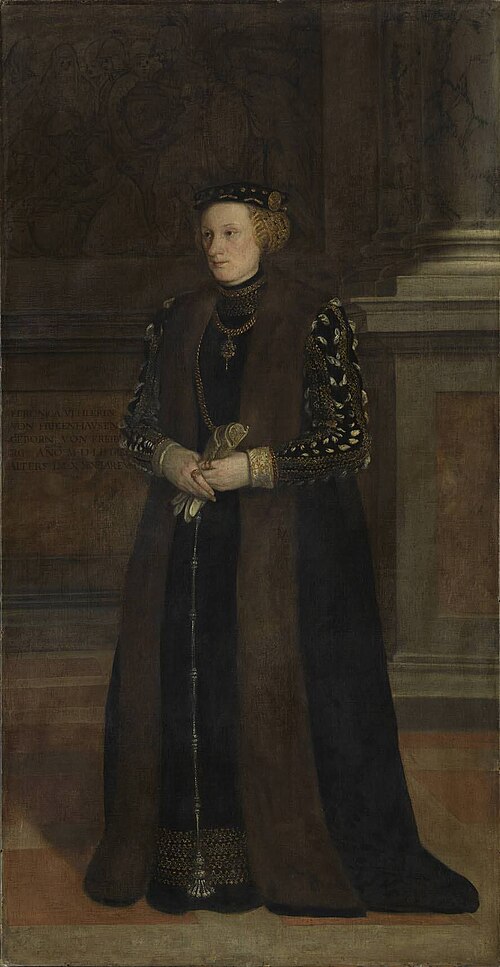 Veronika Vöhlin, geb. von Freyberg zum Eisenberg, Hallenwang und Neidlingen (1523-1582), 1552, Lambert Sustris
