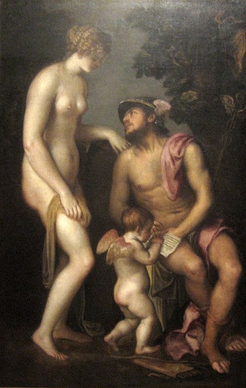 The Education of Cupid, 1540, Lambert Sustris