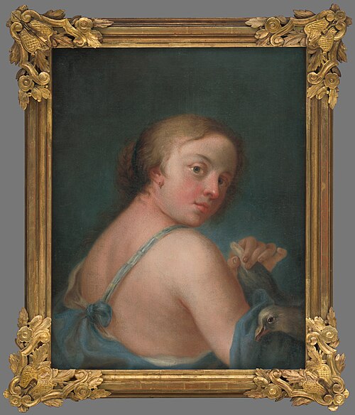 Dievča s holubicou, 1710, Wenzel Lorenz Reiner
