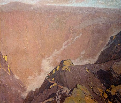 Au bord du cratère du Vésuve, 1950, Georges Paul Leroux