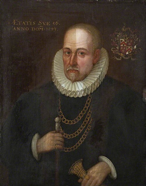 Sir William ffaryngton of Worden Hall (1537–1610), Leyland, Lancashire, 1593, Marcus Gheeraerts le Jeune