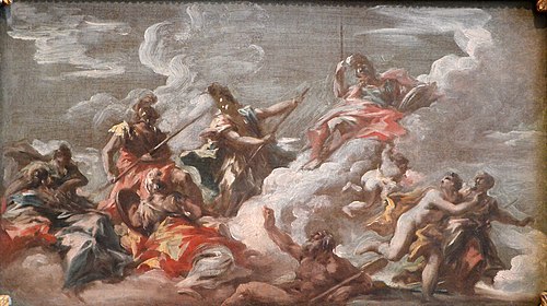 La Lutte entre l'Allemagne et la France pour la conquête du Rhin, 1736, Giovanni Antonio Pellegrini