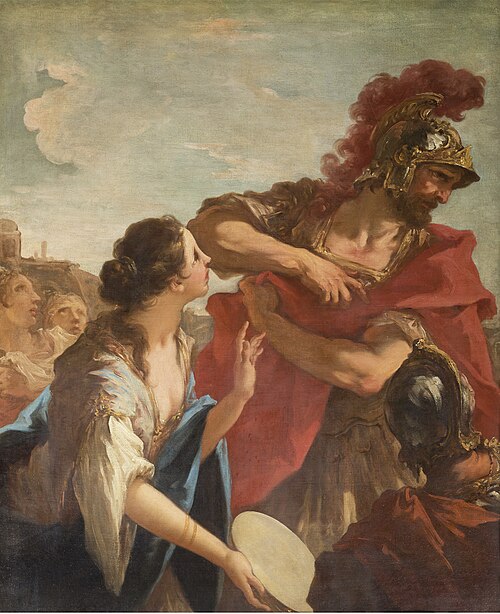 Jephthah returning from Battle is greeted by his Daughter, 1710, Giovanni Antonio Pellegrini