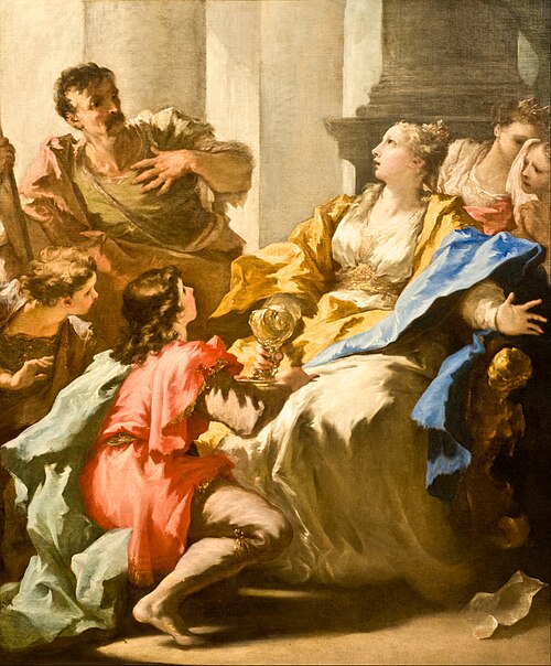 Sophonisba Receiving the Cup of Poison, 1710, Giovanni Antonio Pellegrini