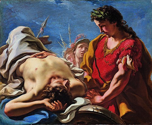 Alexander at the Corpse of the Dead Darius, 1708, Giovanni Antonio Pellegrini