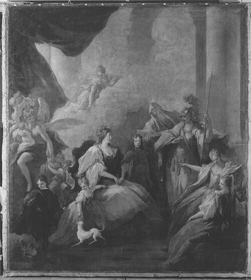 Erziehung des Kurprinzen Johann Wilhelm, 1708, Giovanni Antonio Pellegrini
