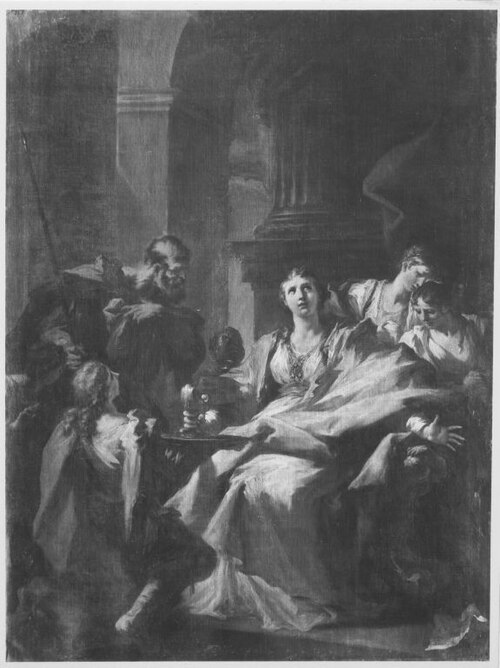 Sophonisbe empfängt den Giftbecher, 1713, Giovanni Antonio Pellegrini