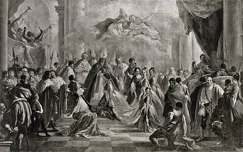 Krönung der Eleonora Magdalena von Pfalz-Neuburg zur Kaiserin, 1708, Giovanni Antonio Pellegrini