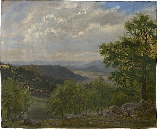 Bohemian mountain landscape, 1865, Ernst Gustav Doerell