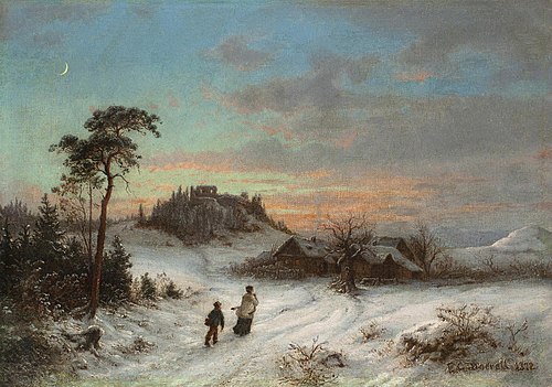 Winter landscape, 1872, Ernst Gustav Doerell