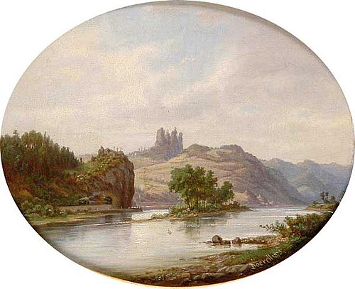 A Landscape with Vrabinec near Těchlovice, 1875, Ernst Gustav Doerell