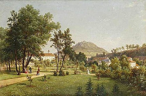 A View of the Doubravka from the Teplice Chateau Park, 1874, Ernst Gustav Doerell