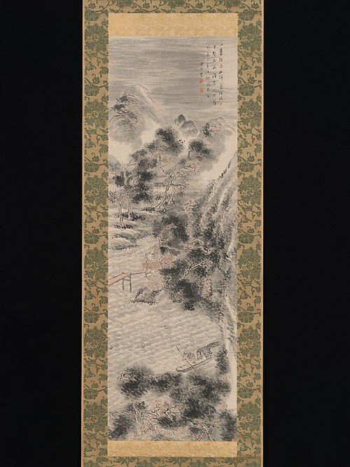 Rainstorm over a River Village, 1806, Tanomura Chikuden