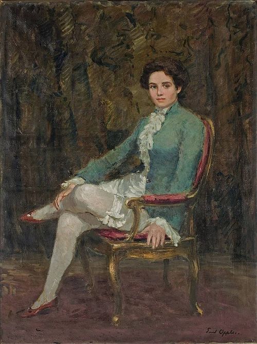 Frau im Theaterkostüm., 1929, Ernst Oppler