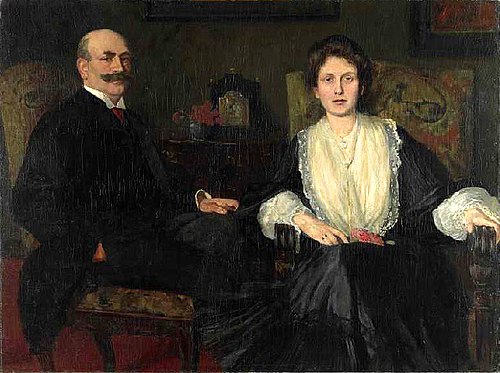 Doppelbildnis Kommerzienrat Georg Spiegelberg und Ehefrau Caroline, 1903, Ernst Oppler