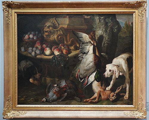 Chien, gibier et fruits, , Alexandre-François Desportes