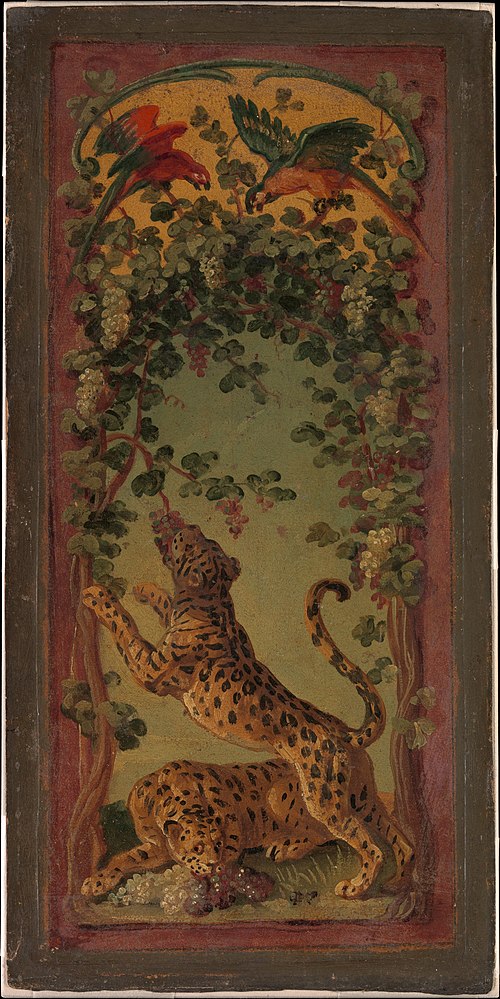 Panthers of Bacchus Eating Grapes, 1719, Alexandre-François Desportes