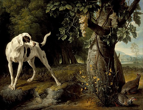 Landscape with a Dog and Partridges, 1719, Alexandre-François Desportes