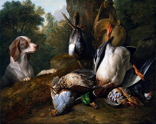 Still Life with Dog and Game, 1710, Alexandre-François Desportes