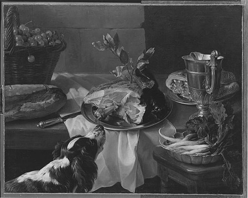 Stillleben mit Hund, 1702, Alexandre-François Desportes