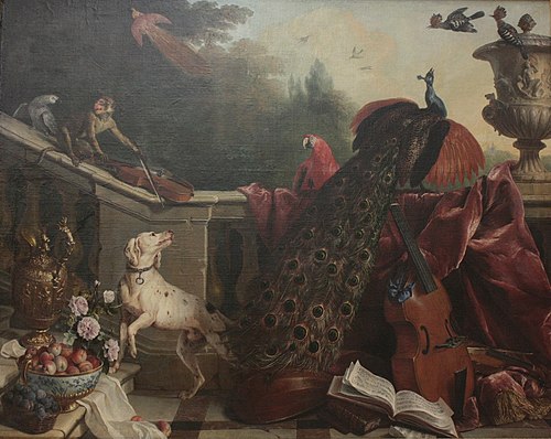 Animaux, fleurs et fruits, 1717, Alexandre-François Desportes