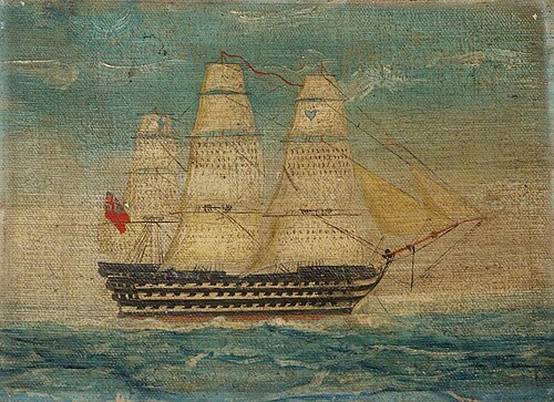 HMS 'Howe' or 'The Victory', 1850, James Stirling