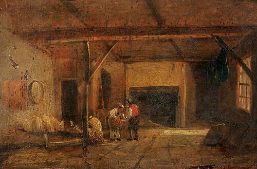 An Interior of an Old Bakehouse, Bank Street, Norwich, 1830, James Stark
