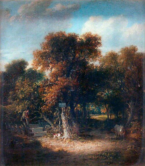 Landscape: A Woody Lane near Hastings, , James Stark