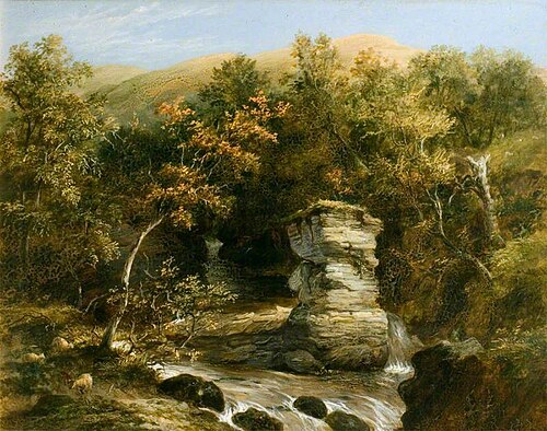 Lloyd's Pulpit, Festiniog, 1837, James Stark