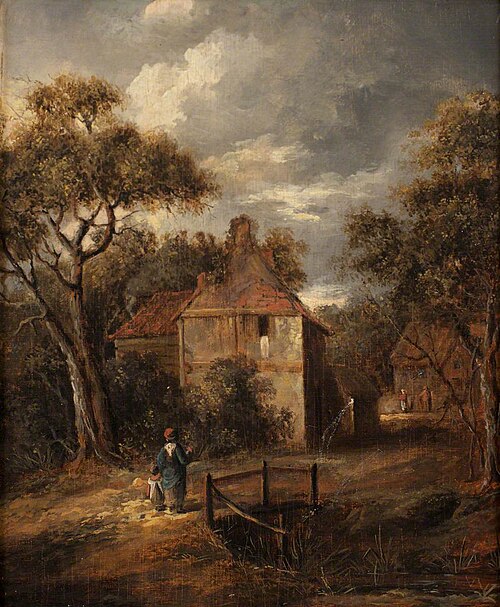 Landscape with Figures and Cottages, 1835, James Stark