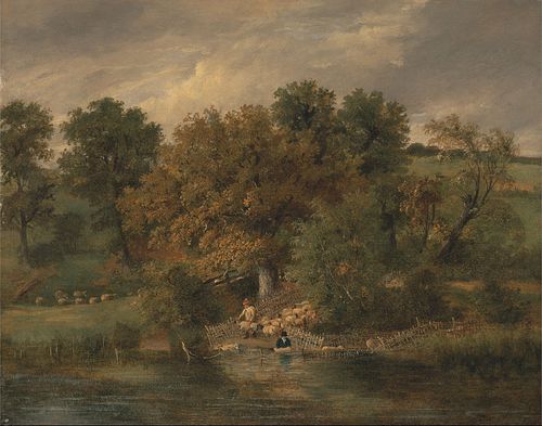 Sheep Washing at Postwick Grove, Norwich, 1822, James Stark