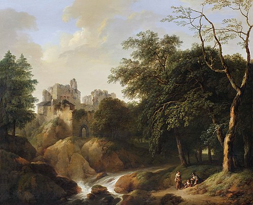 Fantasy Landscape with Castle Ruins, 1800, Laurenz Janscha