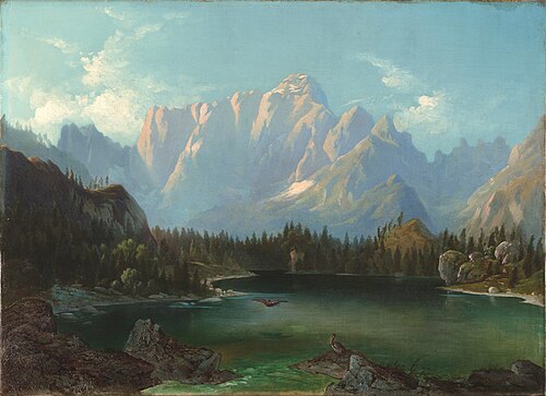 Lake under Mangart, 1862, Anton Karinger